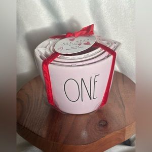 Rae Dunn PINK measuring cups with Heart Cut Out